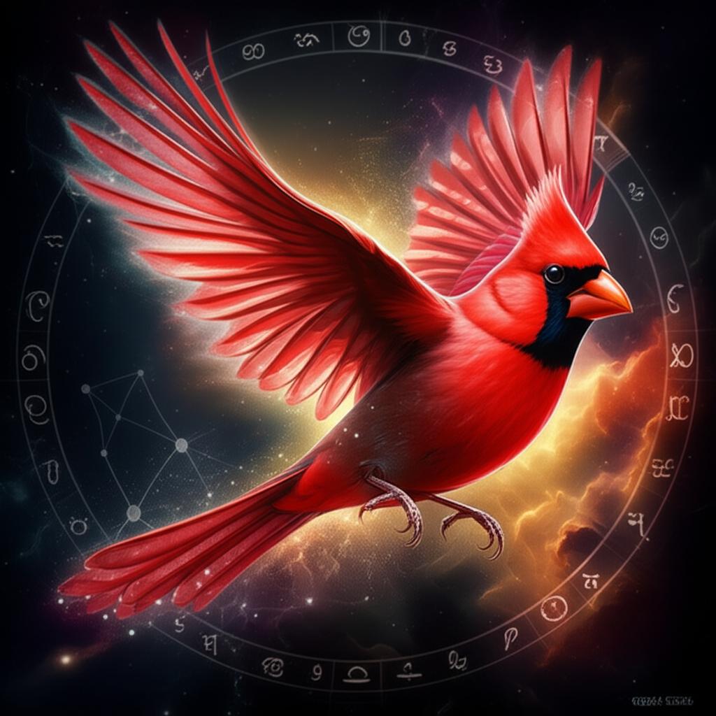 A vibrant red cardinal perched on a snow-dusted branch, symbolizing hope and spiritual connection.