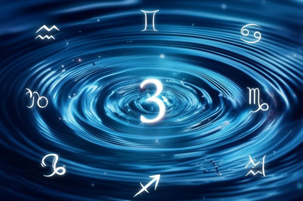 Dreamy cosmic water swirling with starlight and astrological symbols, representing emotion and intuition.